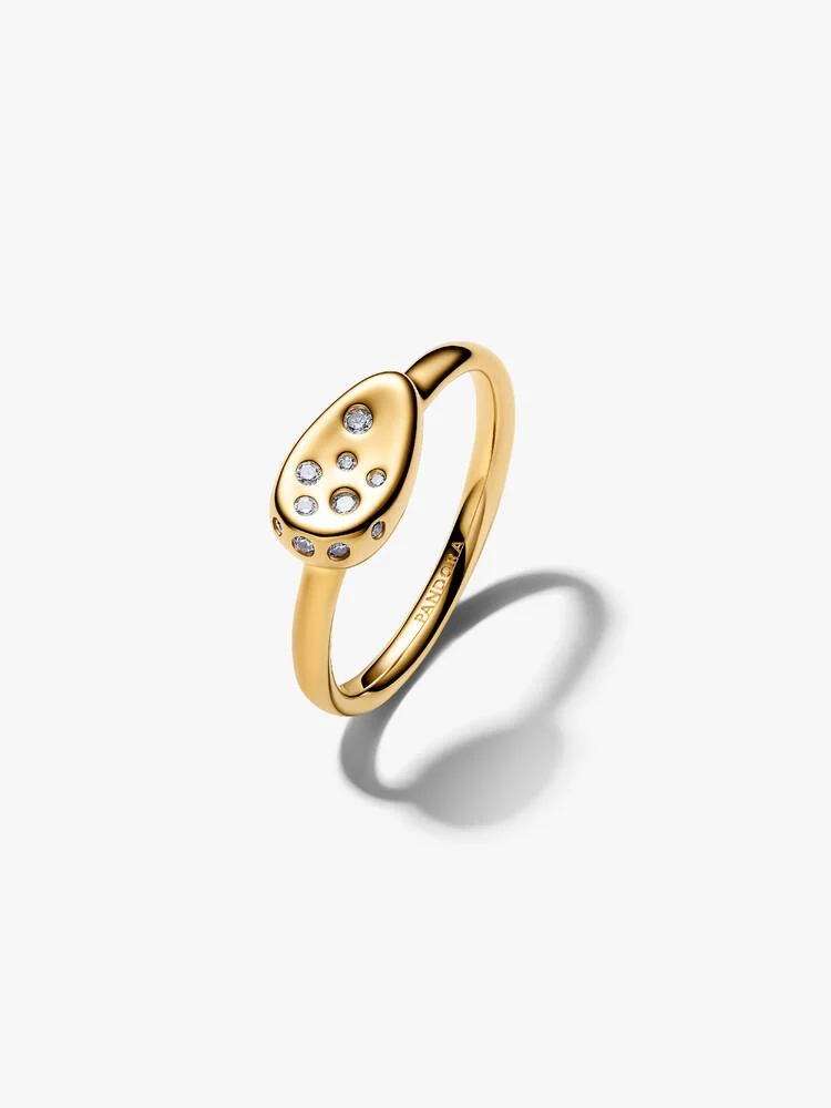 Anello Pandora Sigillo Piccolo con Pietre Luminose