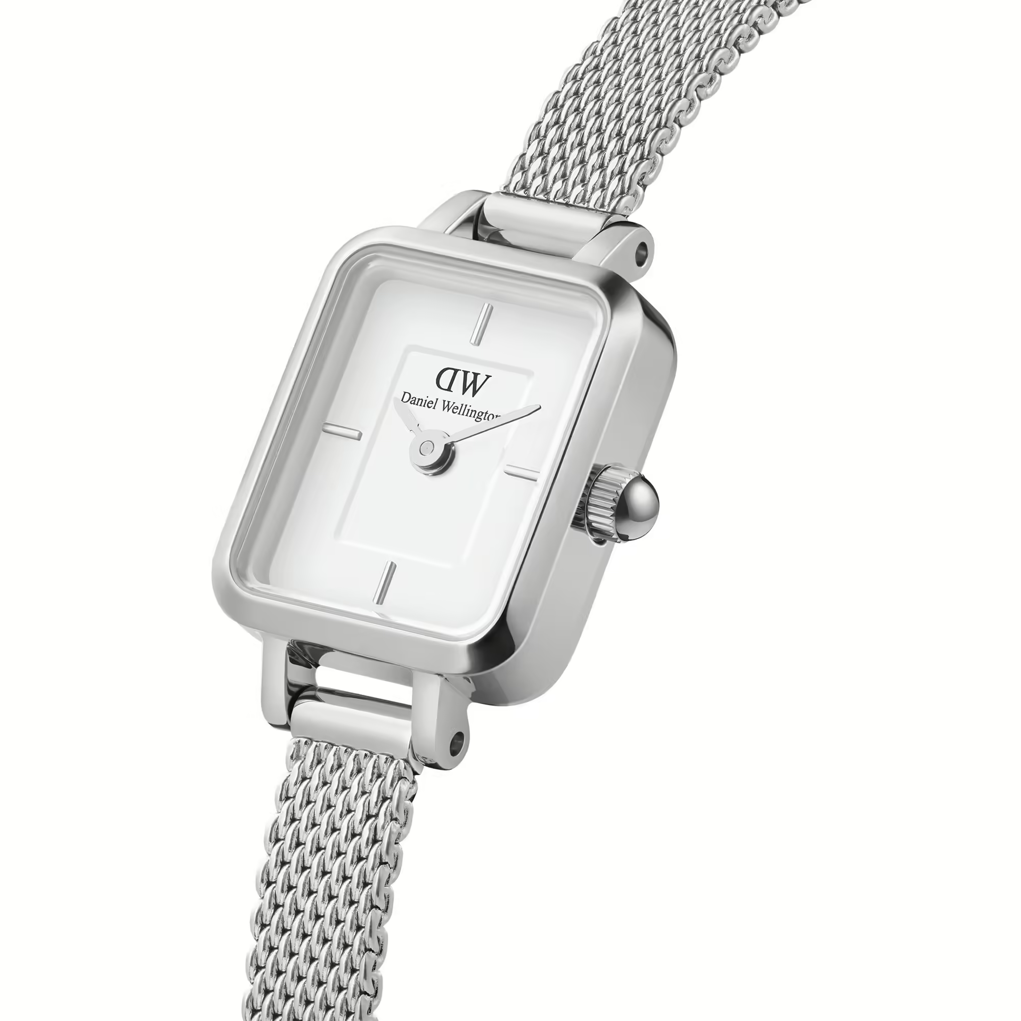 Orologio Donna Daniel Wellington Quadro Mini al Quarzo con Quadrante Bianco 15,4x18,2 mm