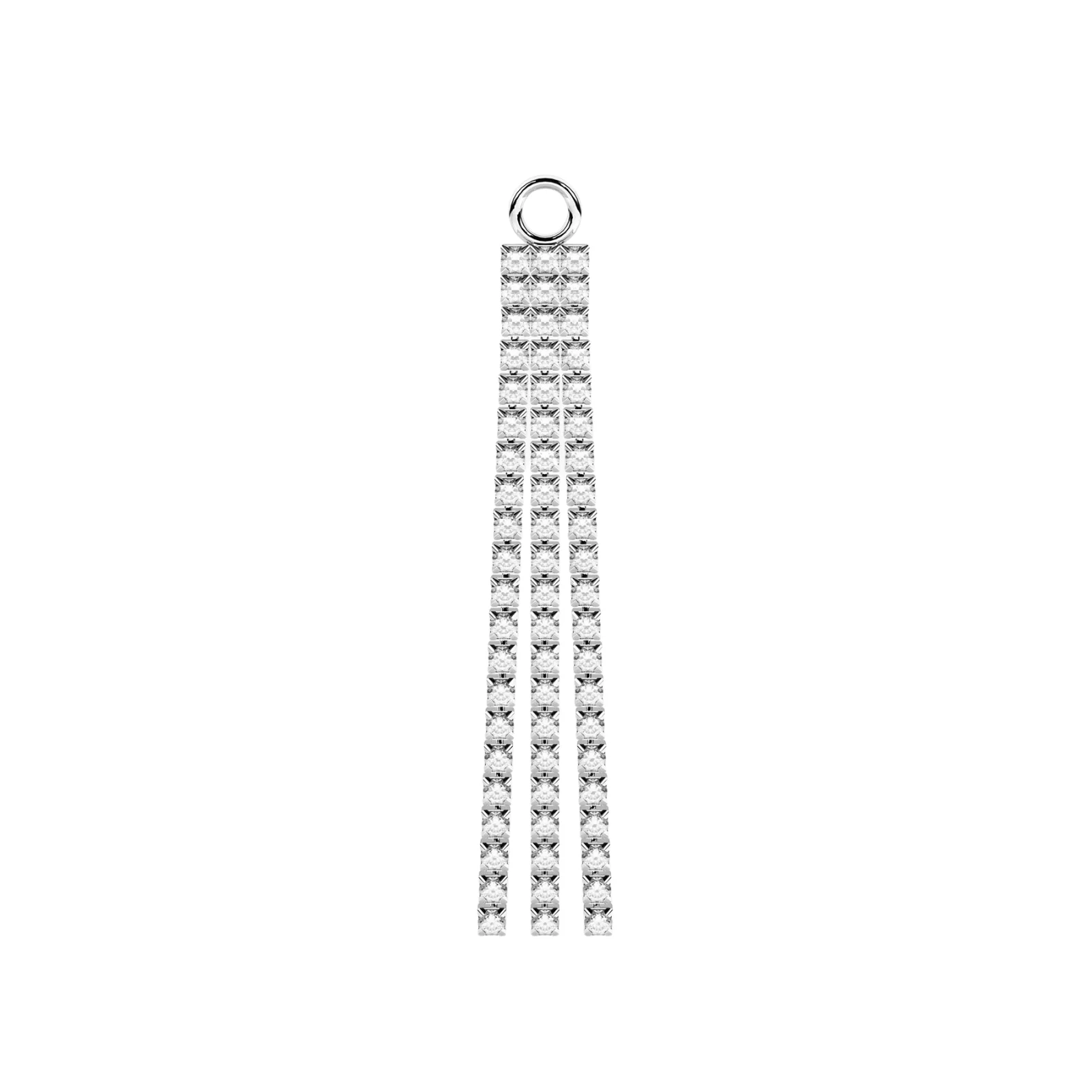 Charm Donna Kidult in Acciaio per Orecchini con Tennis 
