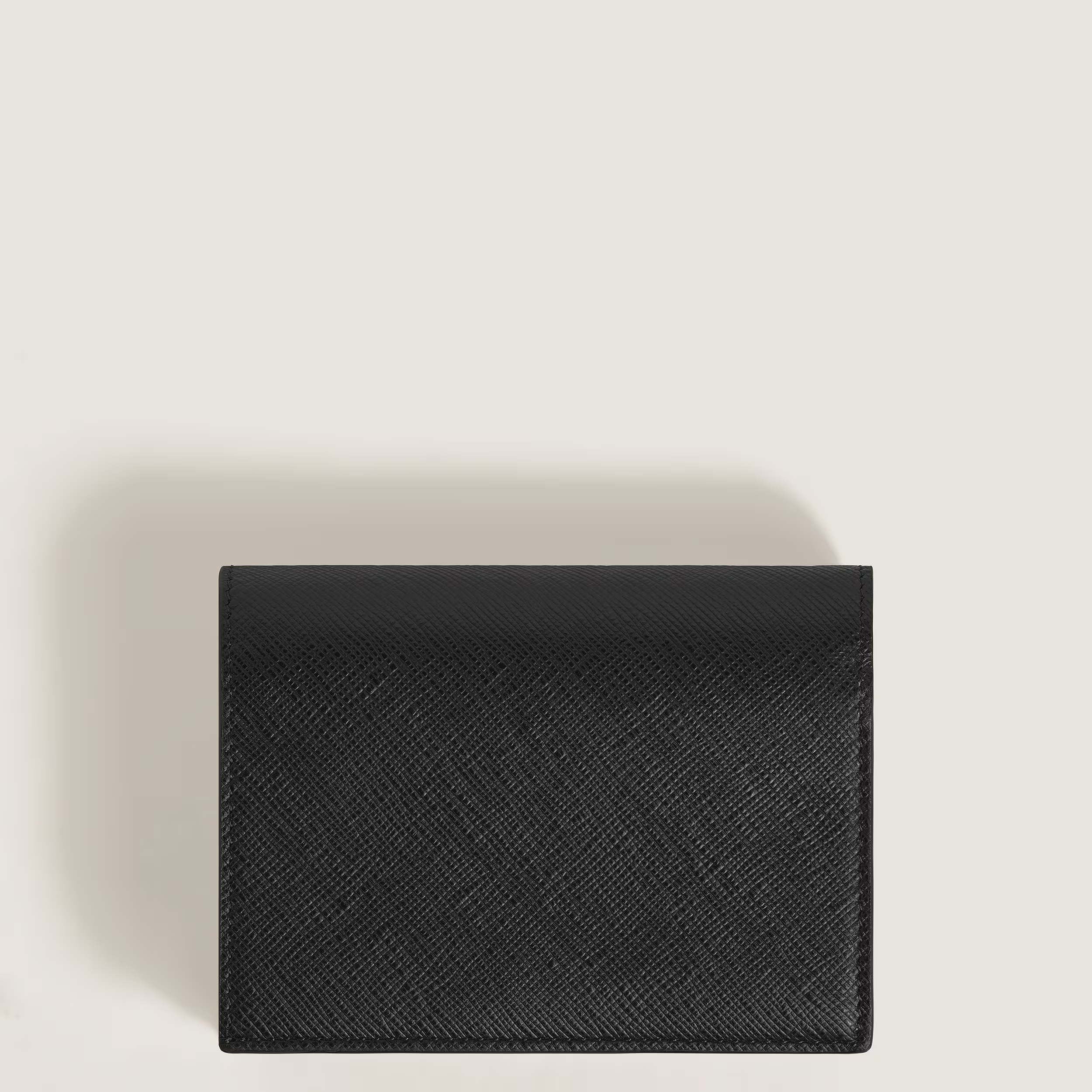 Portafoglio Compatto Montblanc 8 Tasche con Cerniera in Pelle Nera Sartorial