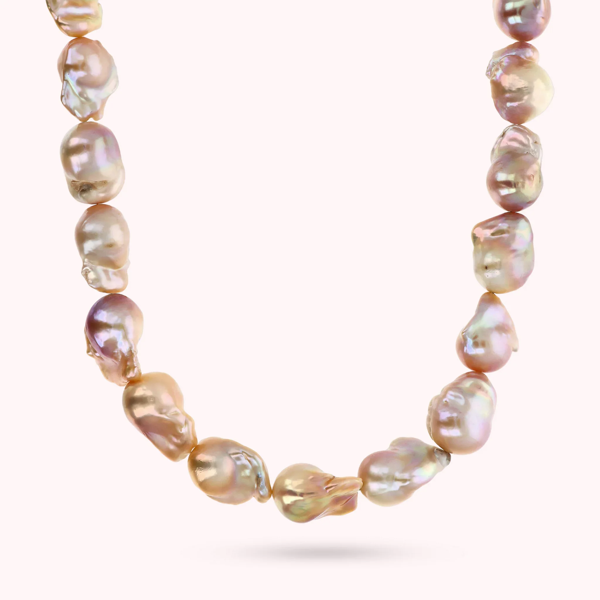 Collana Donna Bronzallure con Perle Barocche d'Acqua Dolce Multicolore