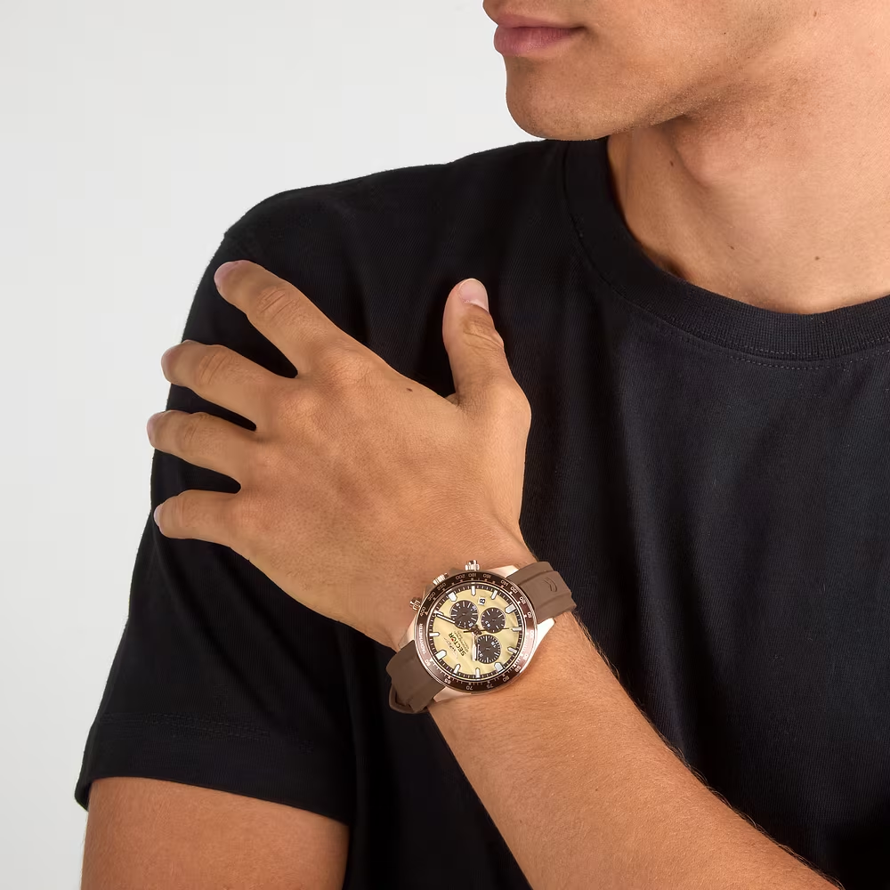 Orologio Uomo Sector 230 Cronografo al Quarzo con Quadrante Marrone 43 mm Cinturino in Plastica Marrone