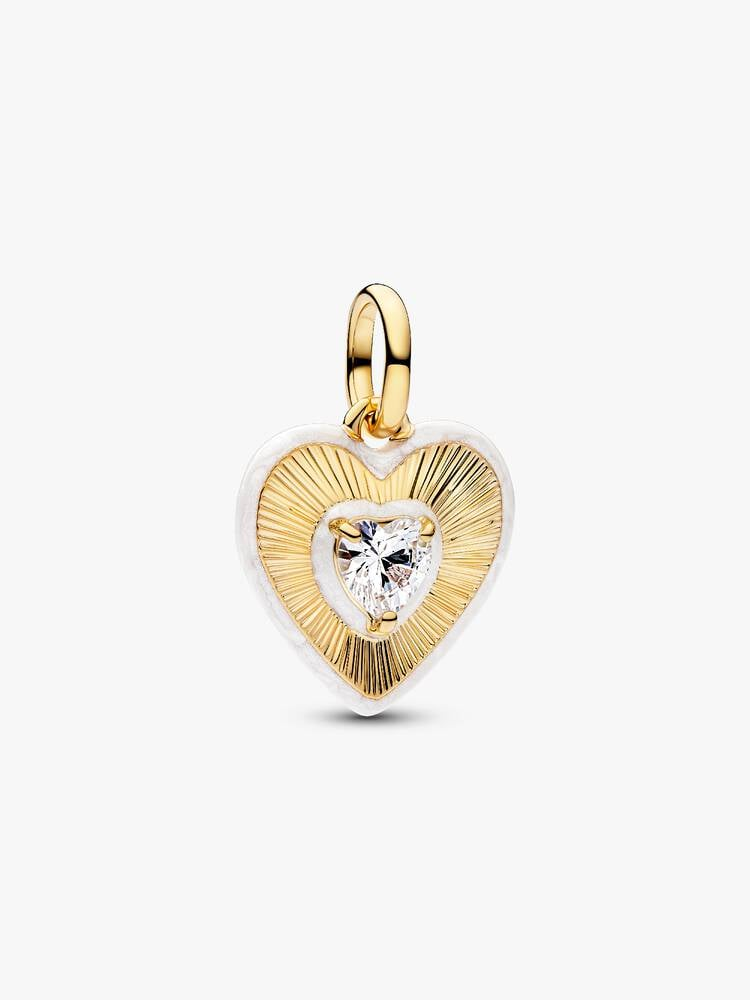 Charm Medallion Cuore Radiante Bianco Pandora ME