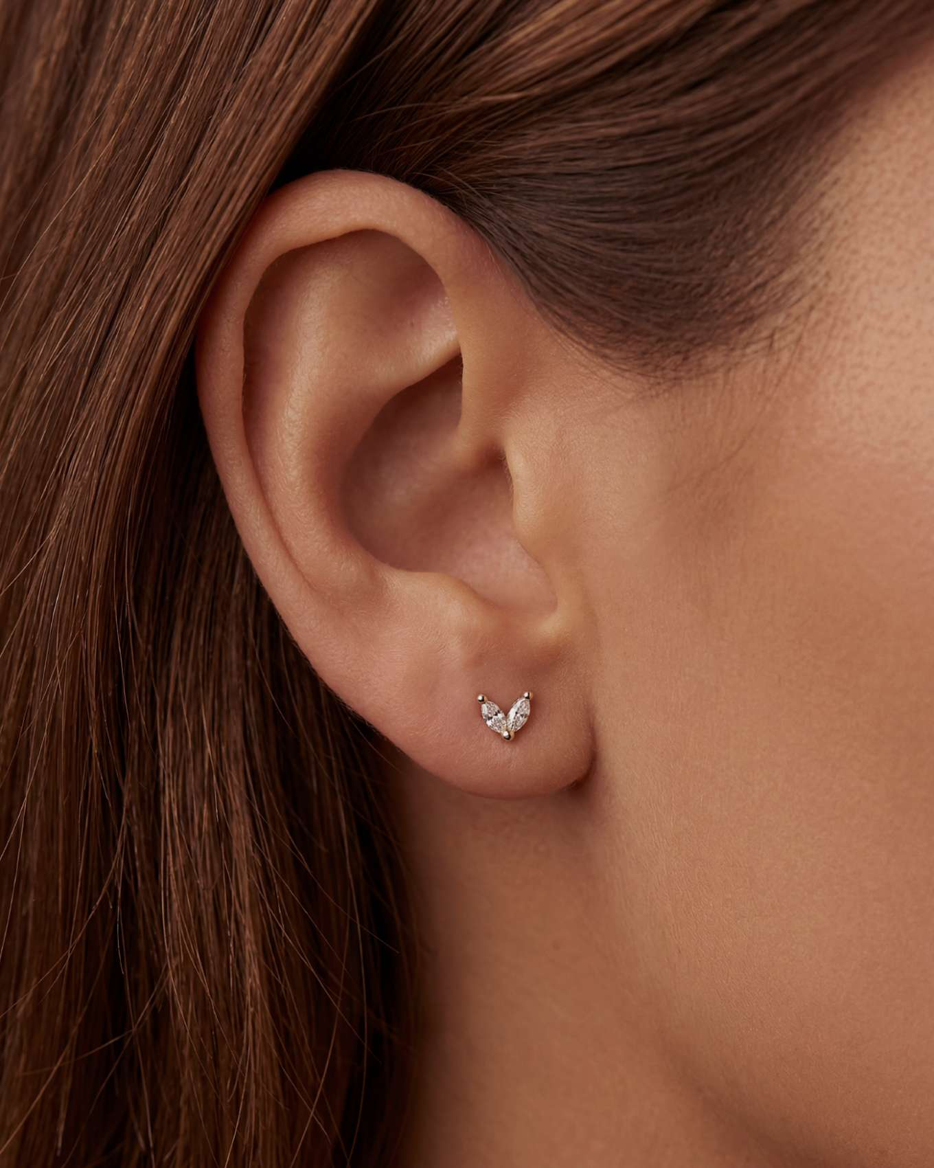 Orecchino Amabile Micro Glow in Argento 925 Placcato Oro