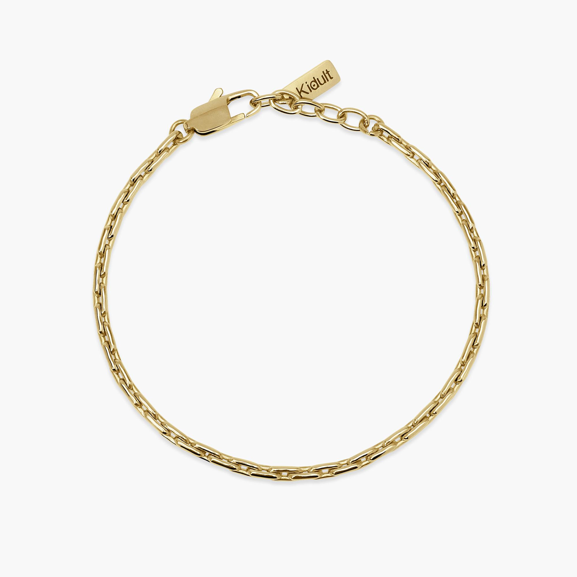 Bracciale Uomo Kidult in Acciaio Dorato con Maglie Allungate