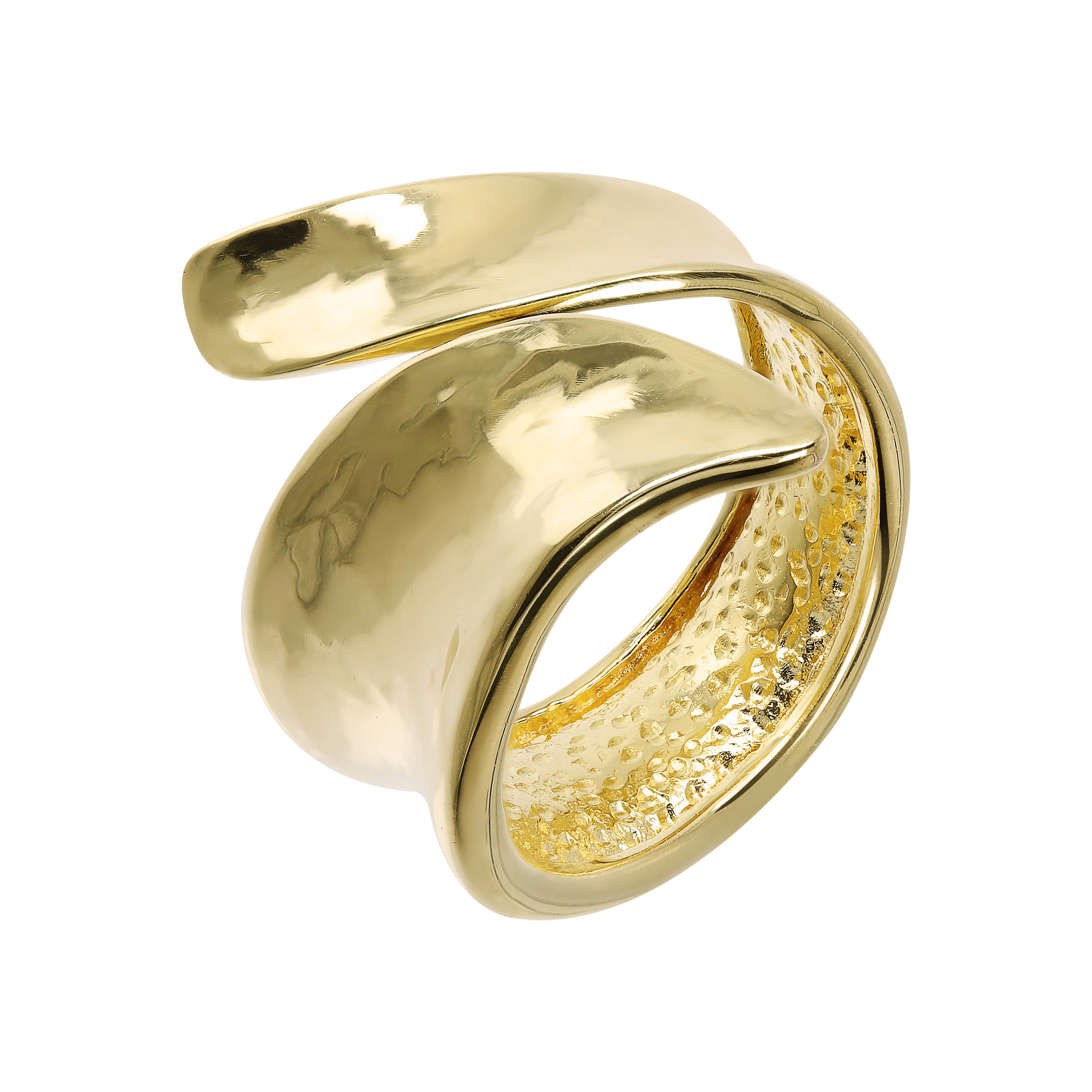 Anello Etrusca Contrarié Aperto Martellato