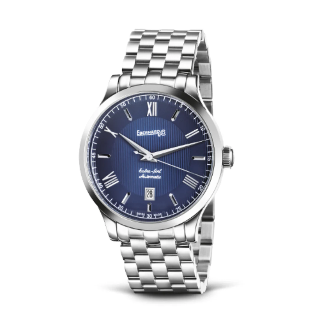 26596_136941_30499723157.bmp Orologio Uomo Eberhard  Extra-Fort Automatico con Quadrante Blu 40 mm
