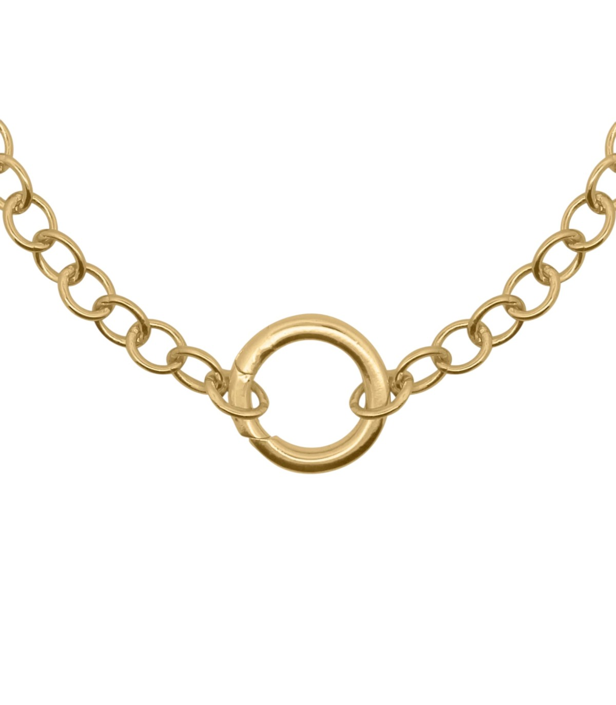 Collana Rue Des Mille Charm Bar Catena Rolò Grande Chiusura Grande in Arg 925