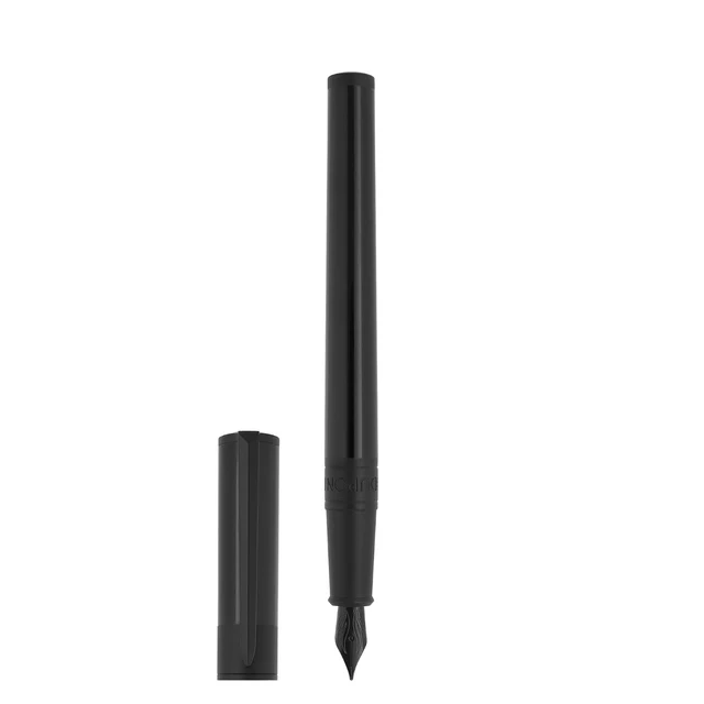 Penna Stilografica Dupont Initial in Lacca Nera Finitura Nera Opaca