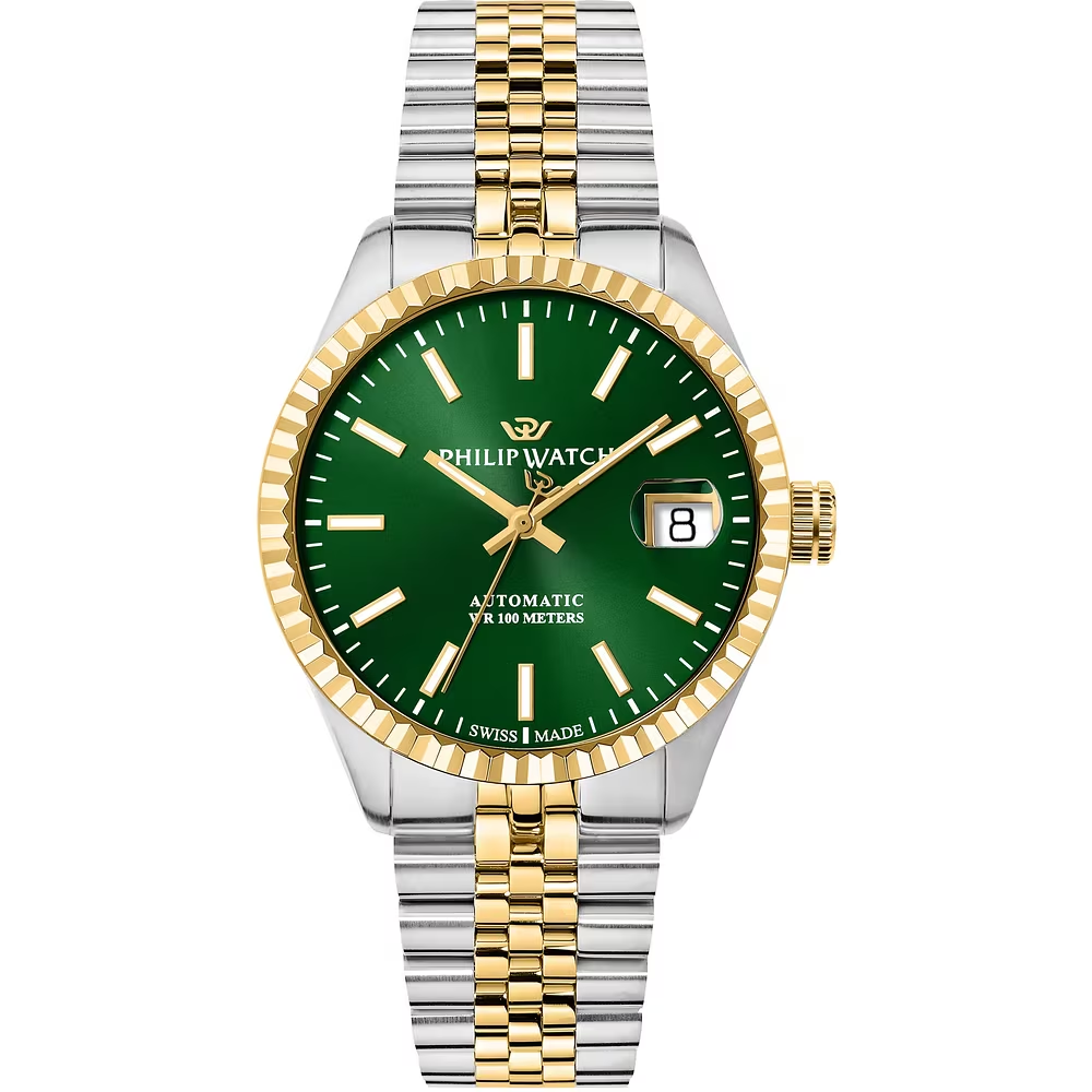 Orologio Uomo Philip Watch Caribe Urban Automatico con Quadrante Verde 39 mm 