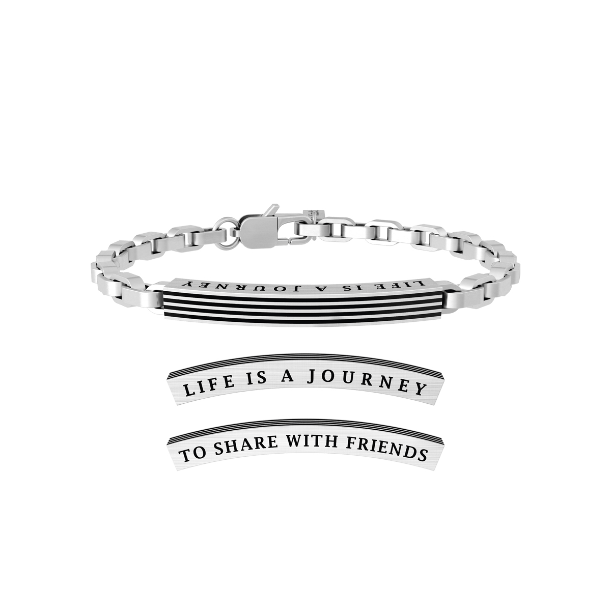 Bracciale Uomo Kidult Love Life is a Journey to Share With Friends 