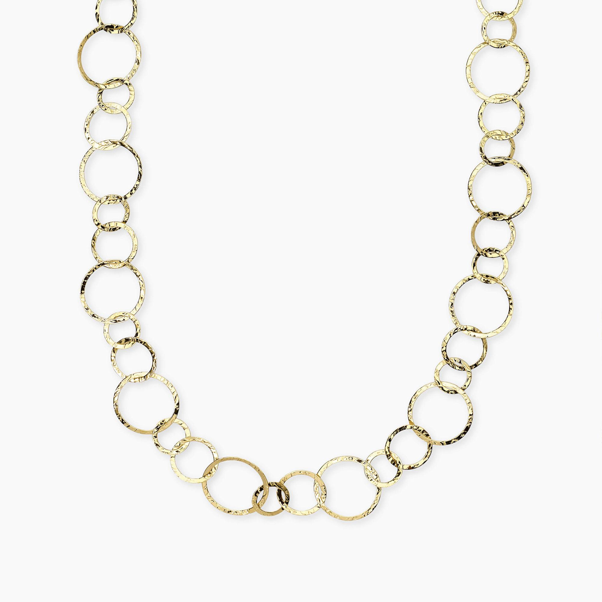 Collana Donna Kidult con Maglie Dorate Rotonde