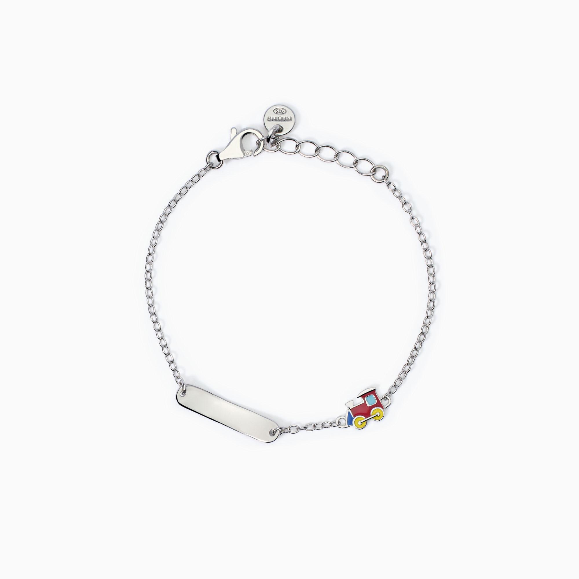 Bracciale Bambino Mabina Train-Tag con Targhetta e Trenino Smaltato
