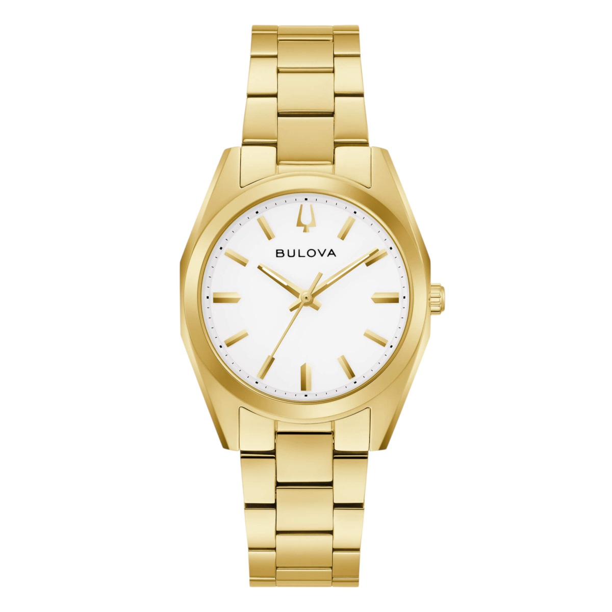 Orologio Donna Bulova Surveyor Lady al Quarzo con Quadrante Bianco 31 mm Cinturino Dorato