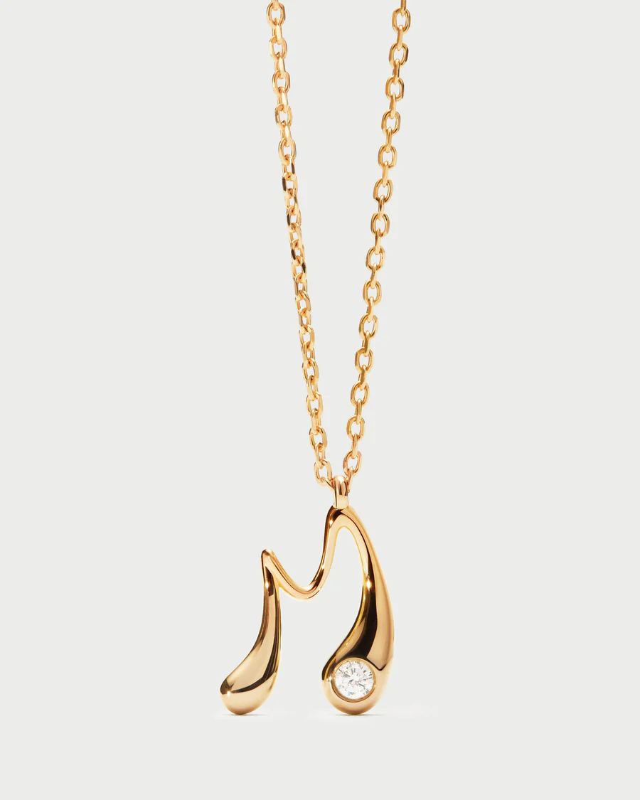 Collana Donna Pdpaola con Pendente Iniziale M 