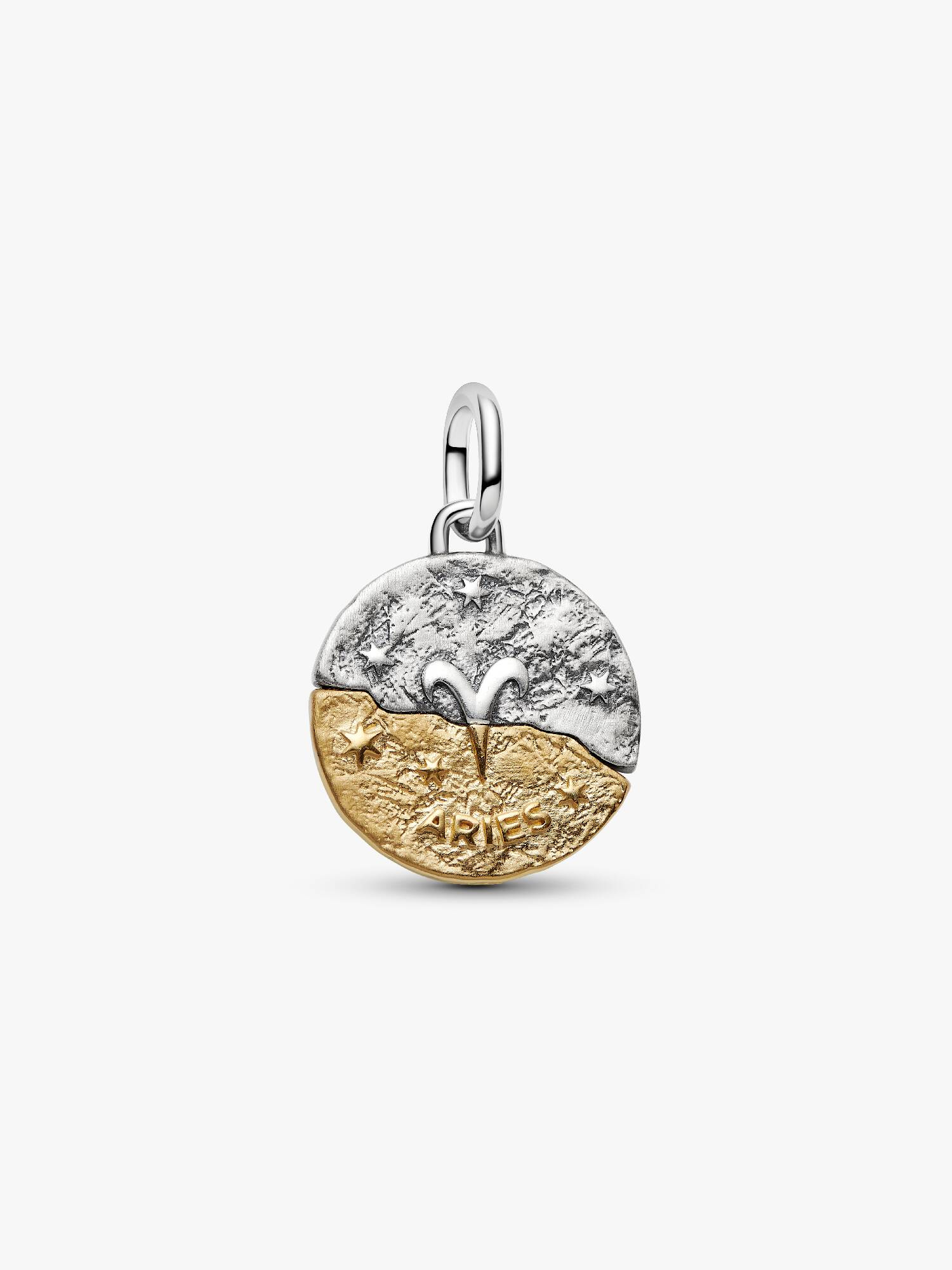 Charm Pandora Medallion Ariete in Argento Sterling 925 Rifinito in Oro