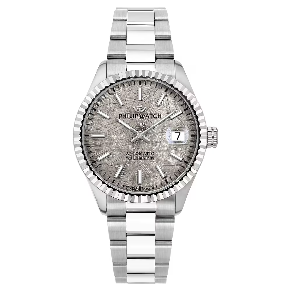 Orologio Uomo Philip Watch Caribe Urban Automatico con Quadrante Grigio 39 mm 