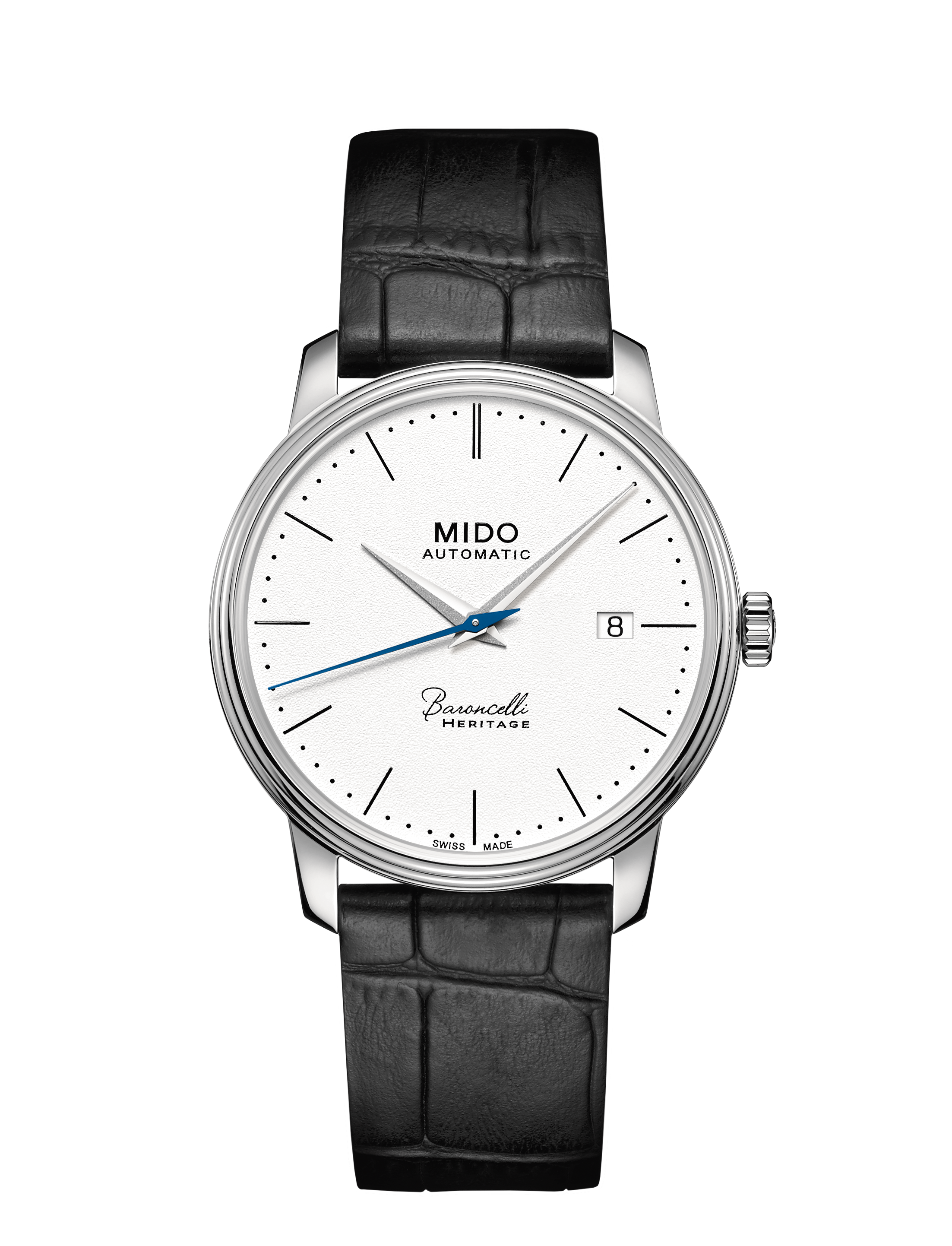 Orologio Uomo Mido Baroncelli Heritage Gent Automatico con Quadrante Bianco 39 mm 