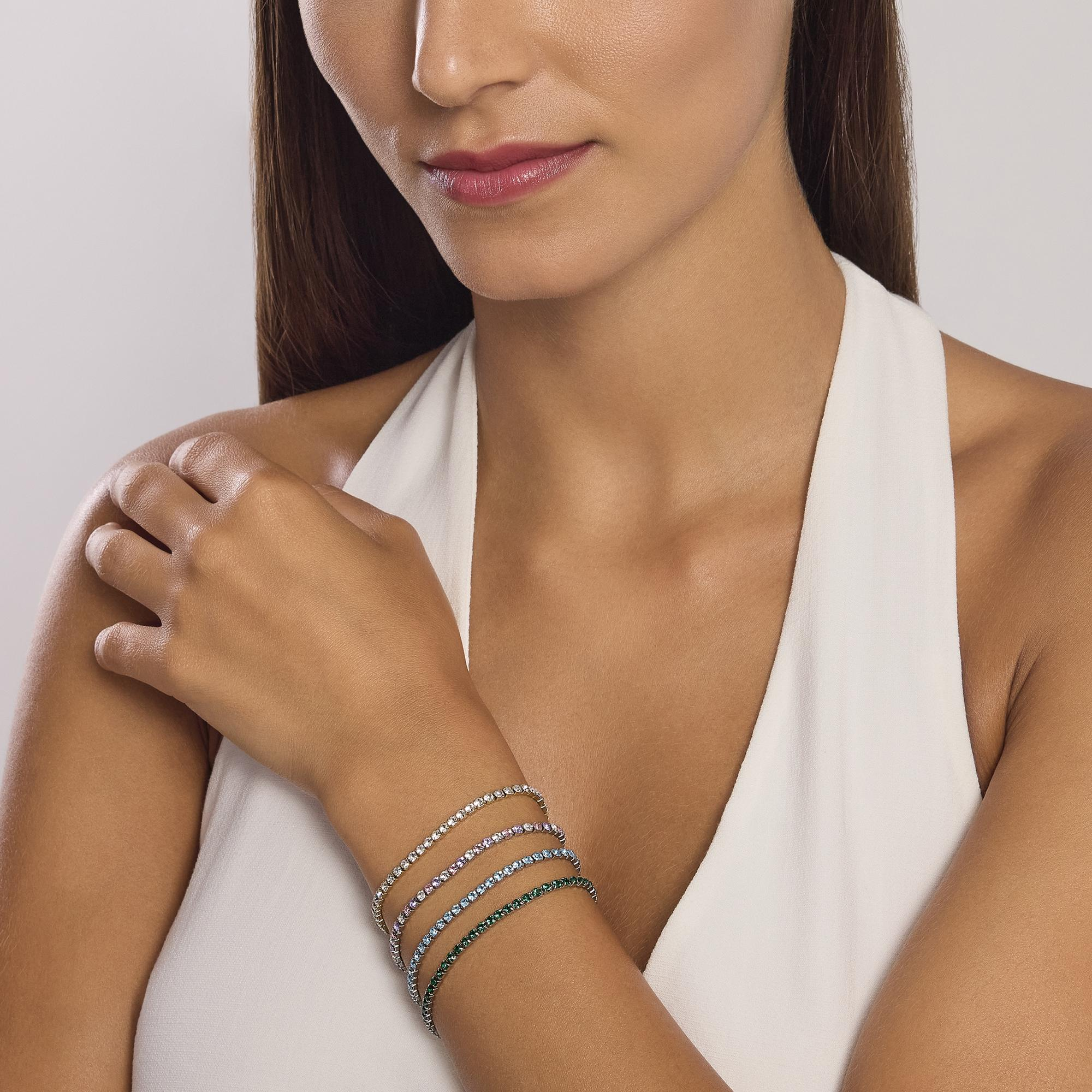 Bracciale Donna Kidult Tennis Cristalli Bianchi e Rosa