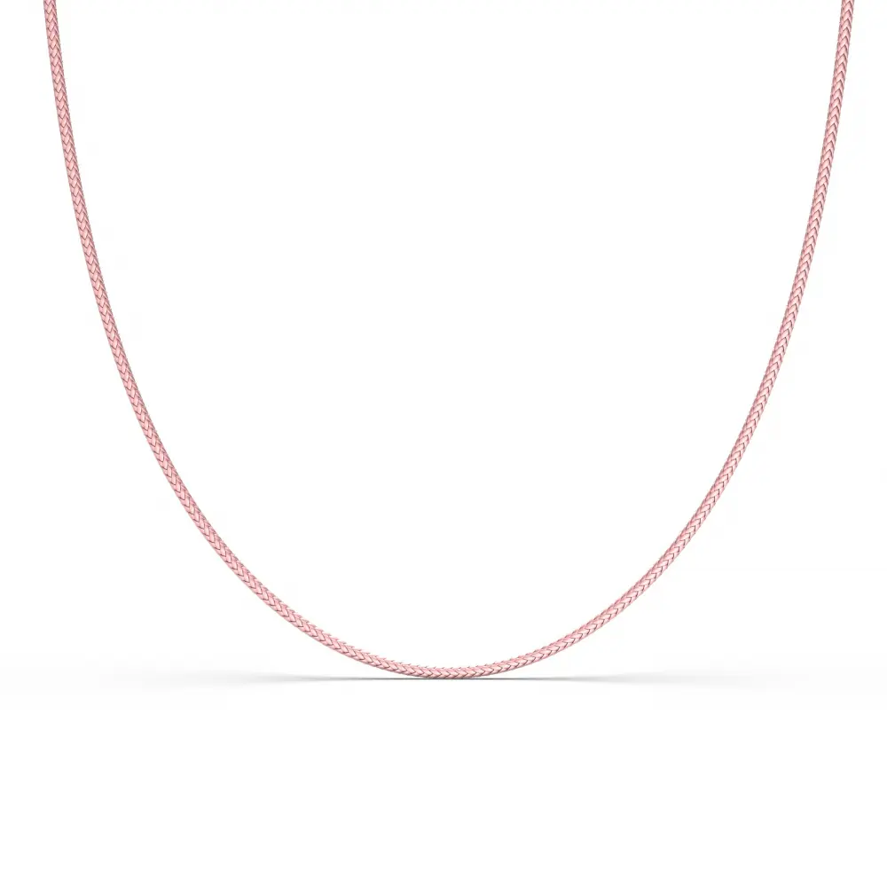 Collana Rerum Cordino in Nylon Rosa in Argento 925