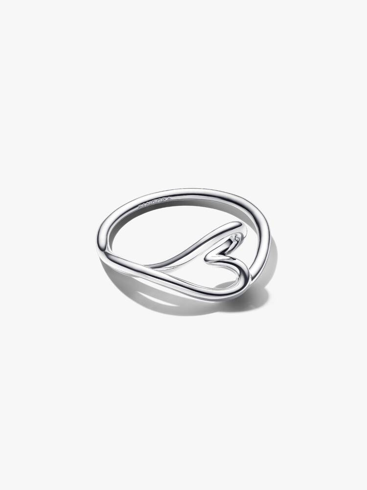Anello Pandora Cuore Piccolo Linea Sinuosa Misura 54