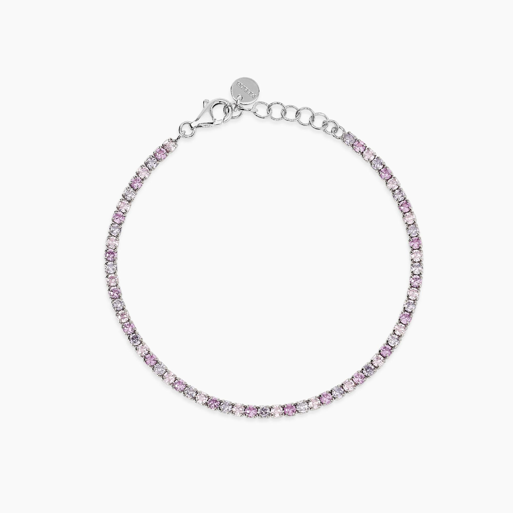 Bracciale Bambina Mabina Mini Tennis Rosa in Argento 