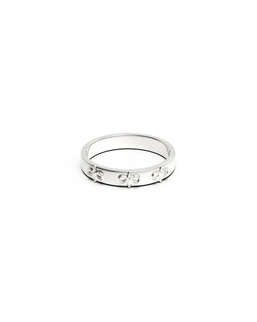 Anello Donna Amabile Fedina con Tre Loghi Misura M