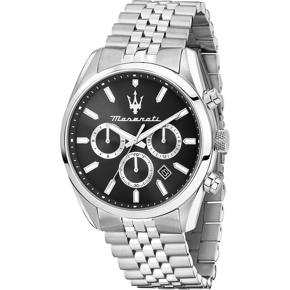 Orologio Uomo Maserati Attrazione al Quarzo con Quadrante Nero 43 mm 