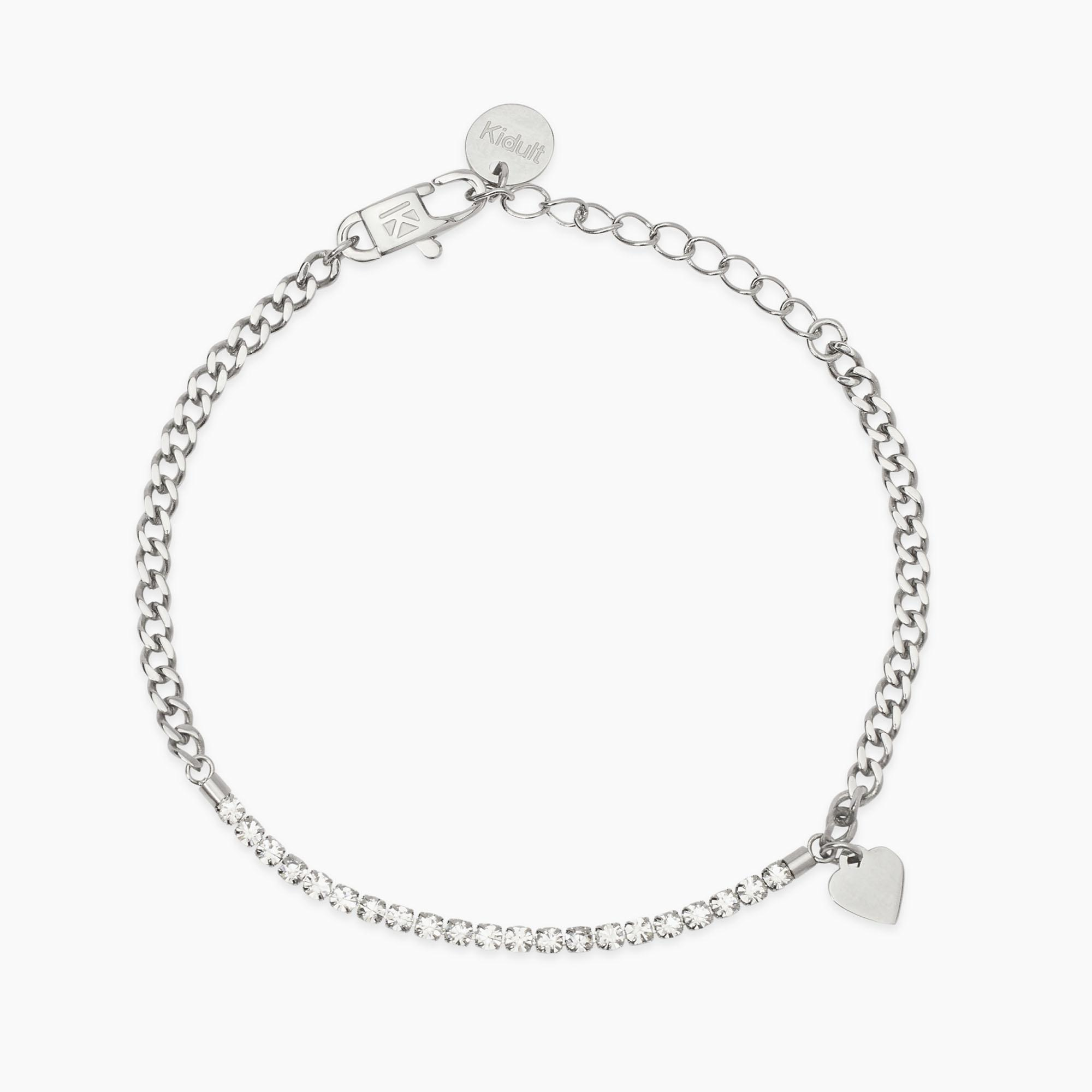 Bracciale Donna Kidult con Tennis di Cristalli e Cuore 