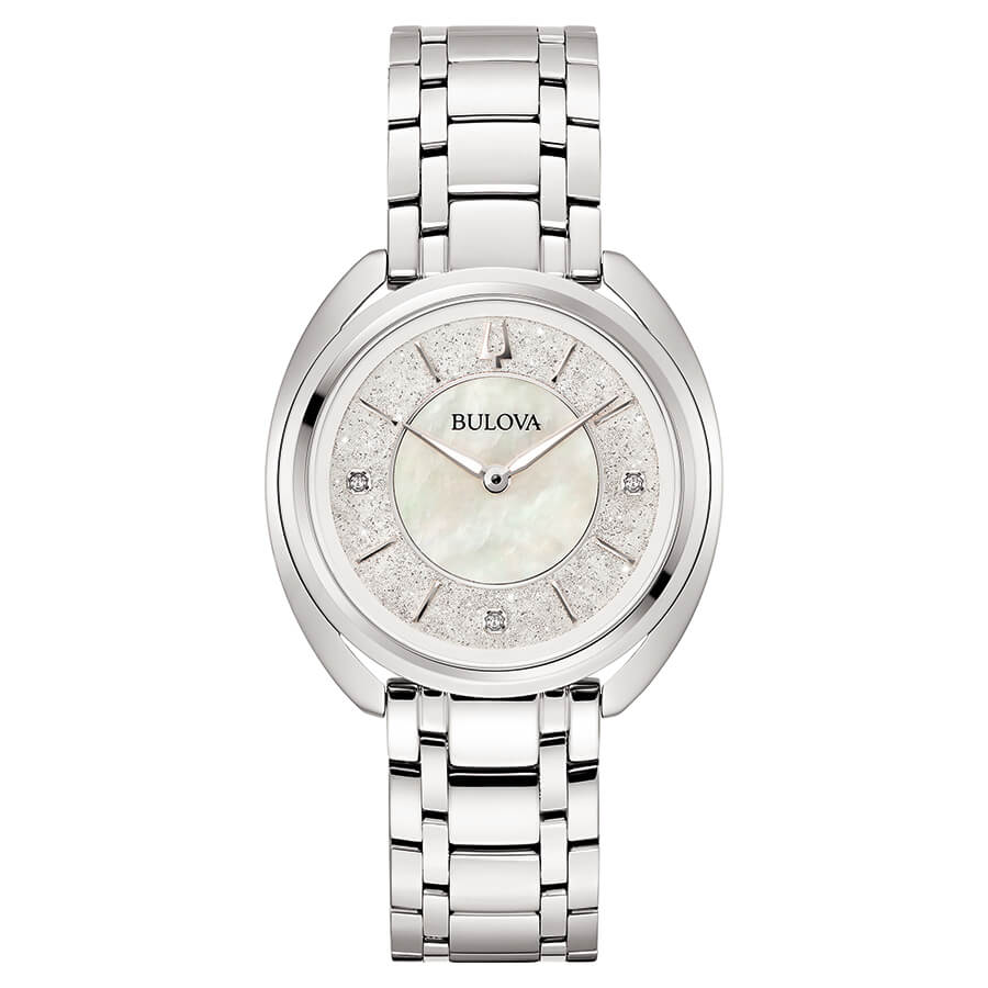 Orologio Donna Bulova Diamonds al Quarzo con Quadrante Bianco 34 mm