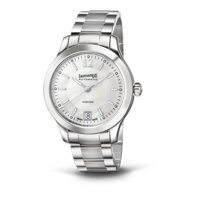 8612_37437_3044819840.bmp Orologio Donna Eberhard Aiglon Dame Automatico con Quadrante Bianco 35 mm