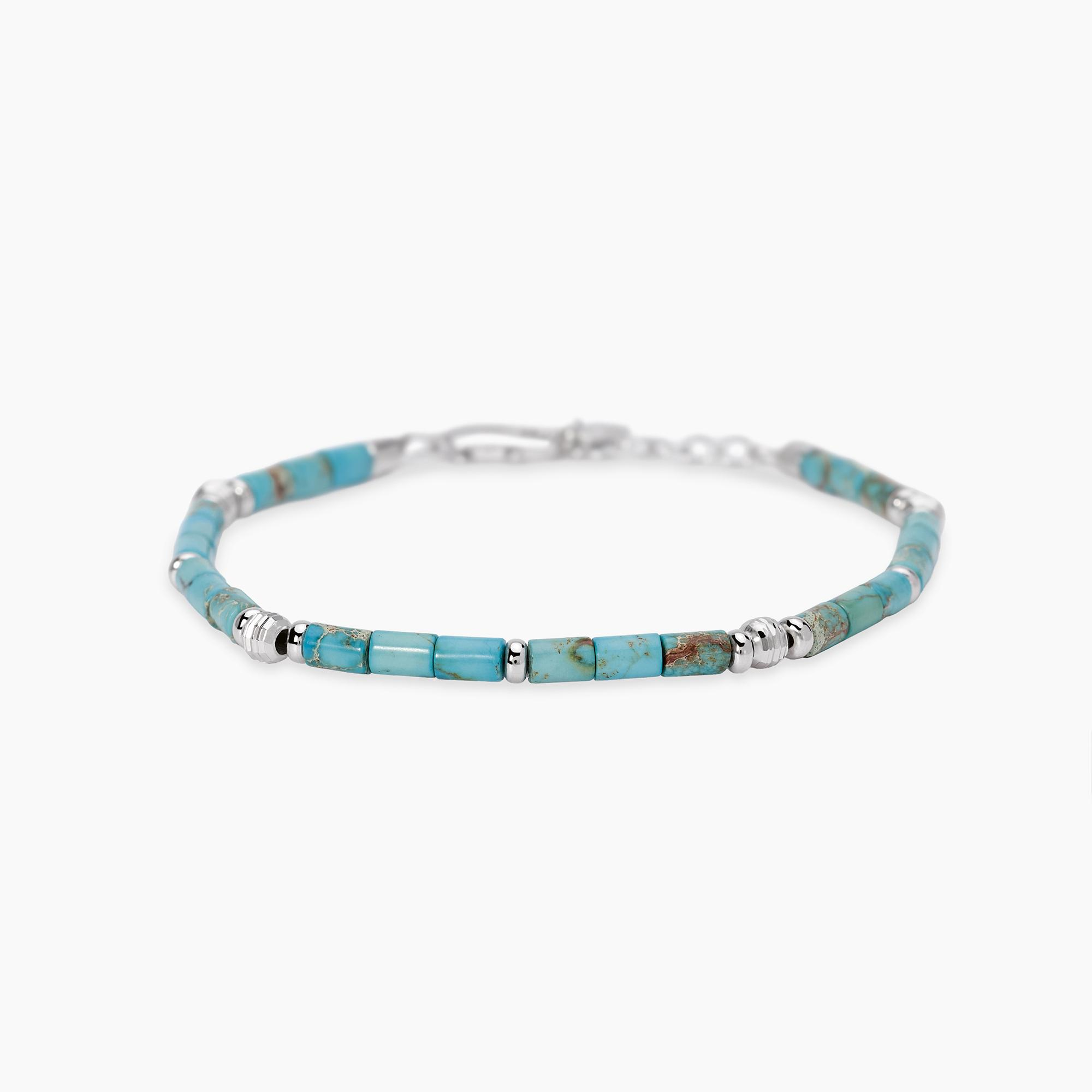 Bracciale Uomo Mabina Ibiza in Argento con Diaspro Turchese 
