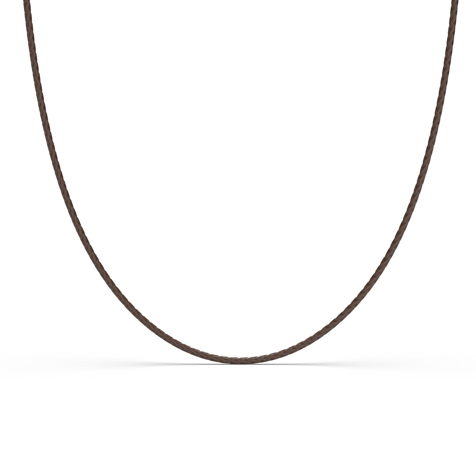 Collana Rerum Cuoio Intrecciato Marrone