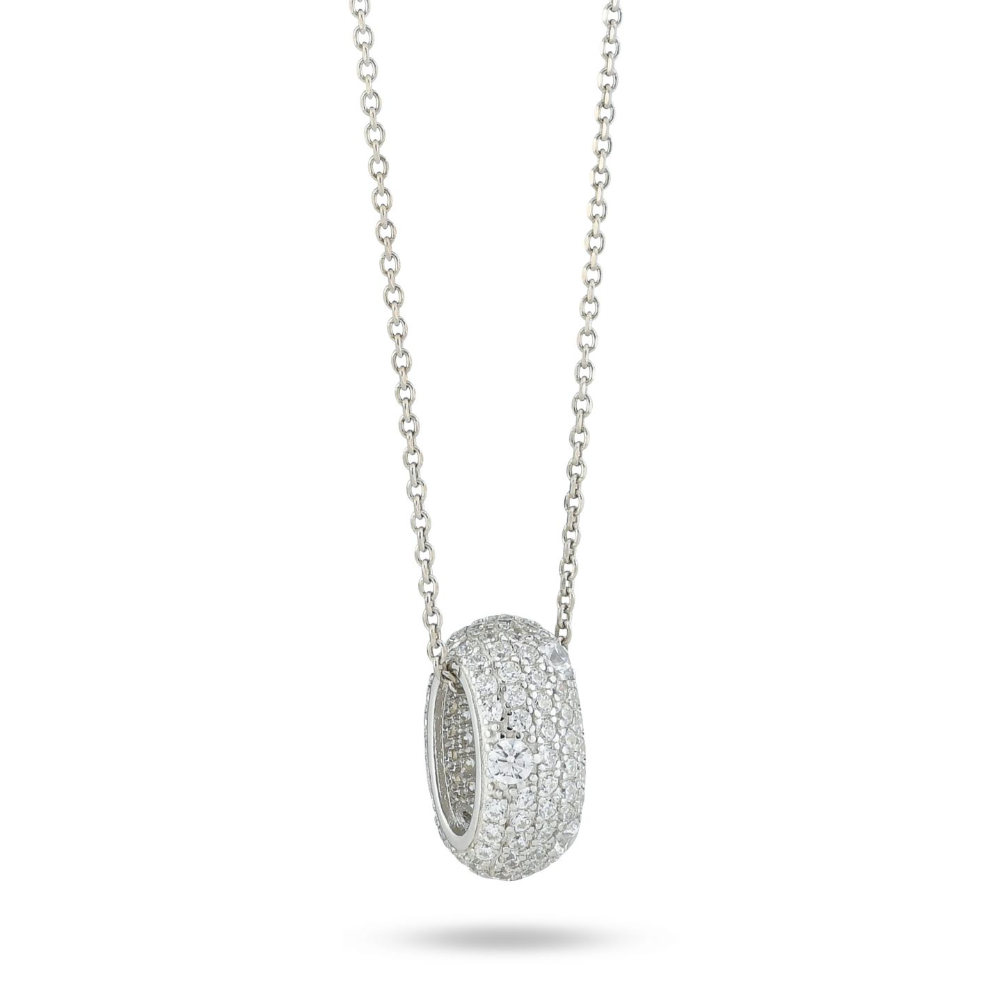 Collana Donna Boccadamo con Anello Pendente Pavettato