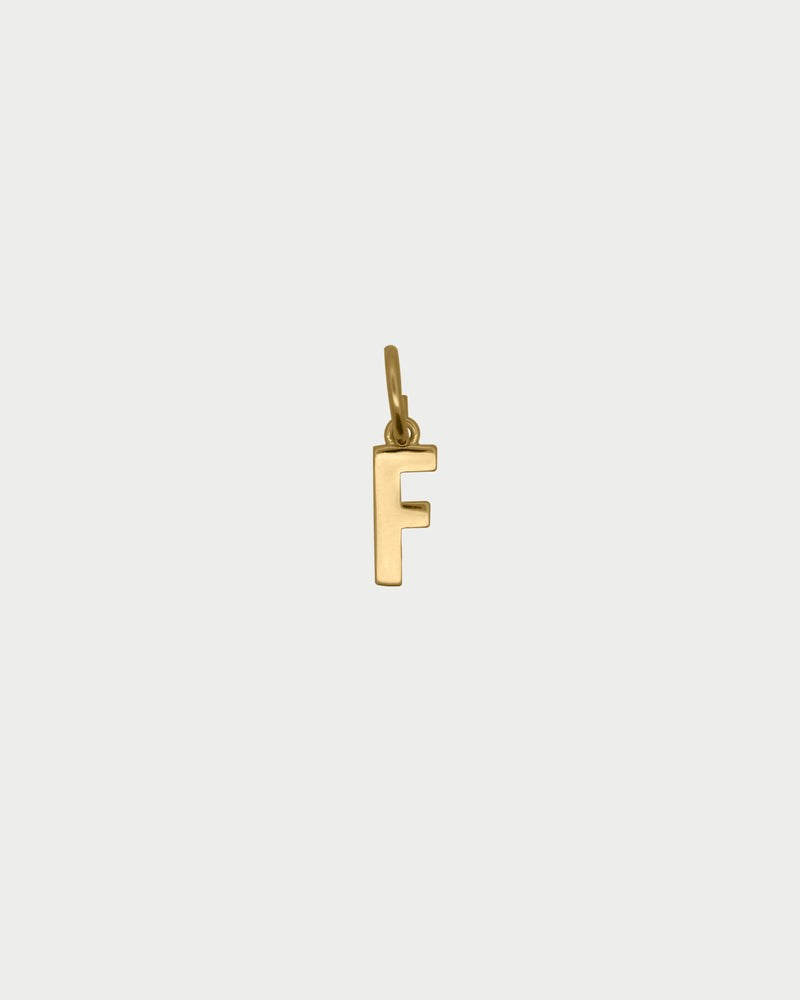 Charm Donna Rue Des Mille Lettera F in Argento Dorato 