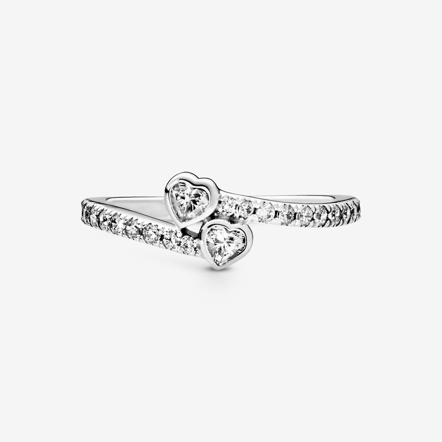 Anello Pandora Due Cuori Intrecciati Misura 50