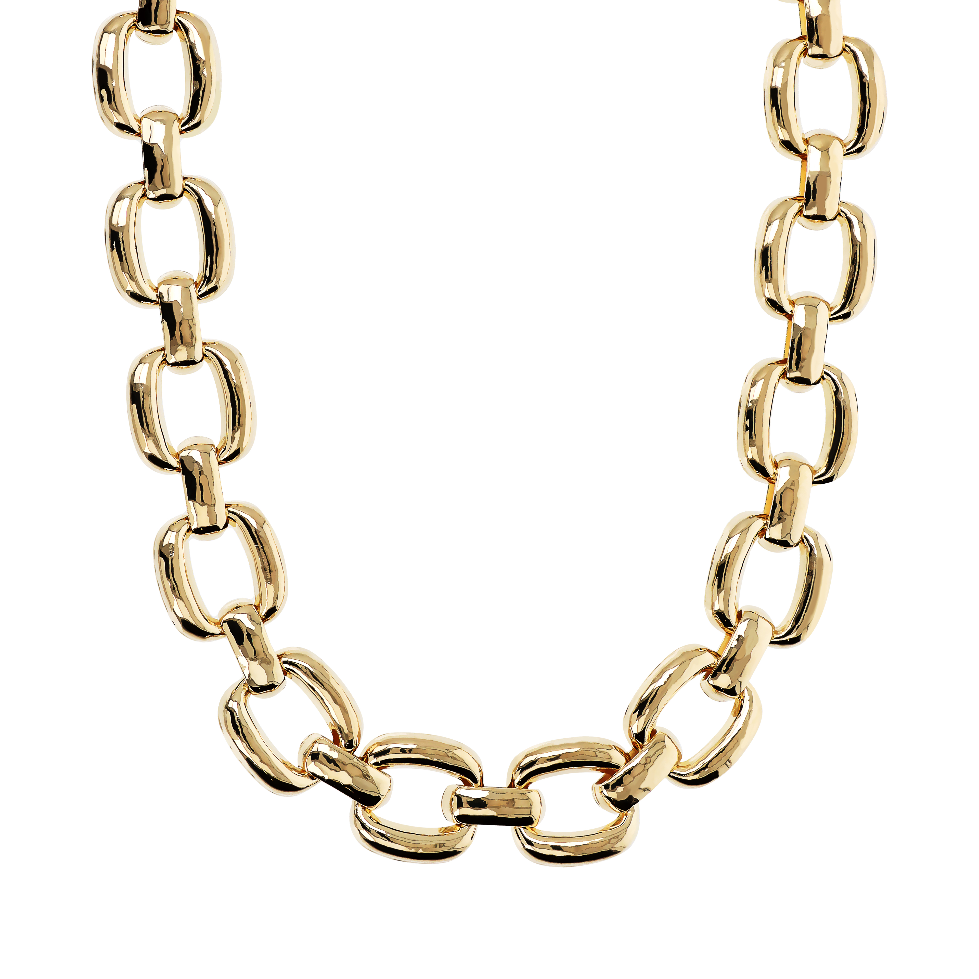 Collana Etrusca Girocollo Maxi Maglie Quadrate Martellate