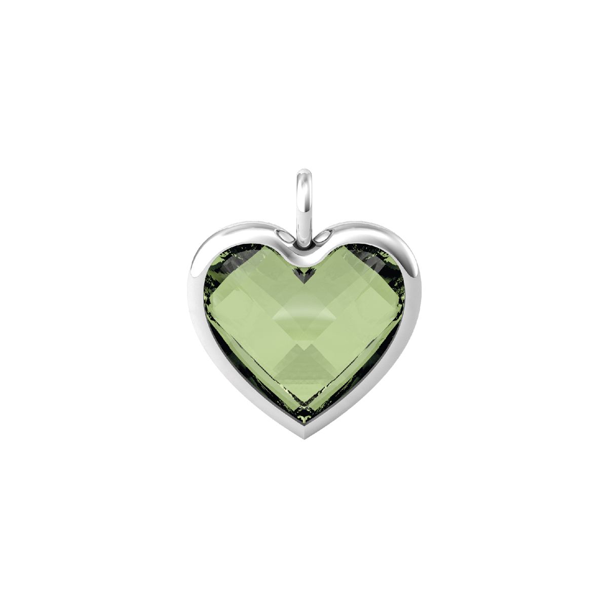 Ciondolo Donna Kidult Grande a Cuore in Glass Verde 