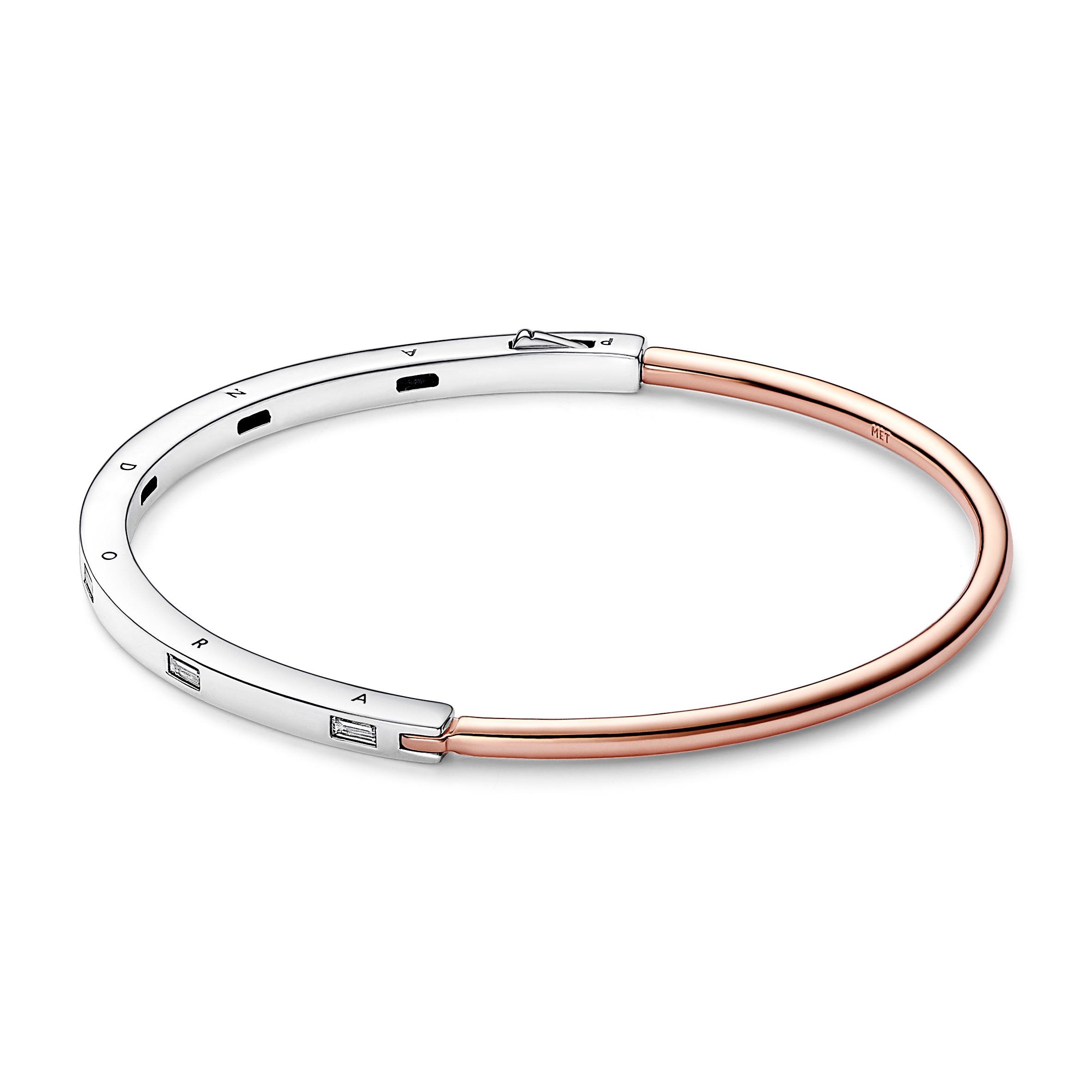 Bracciale Rigido Pandora Signature Bicolore 