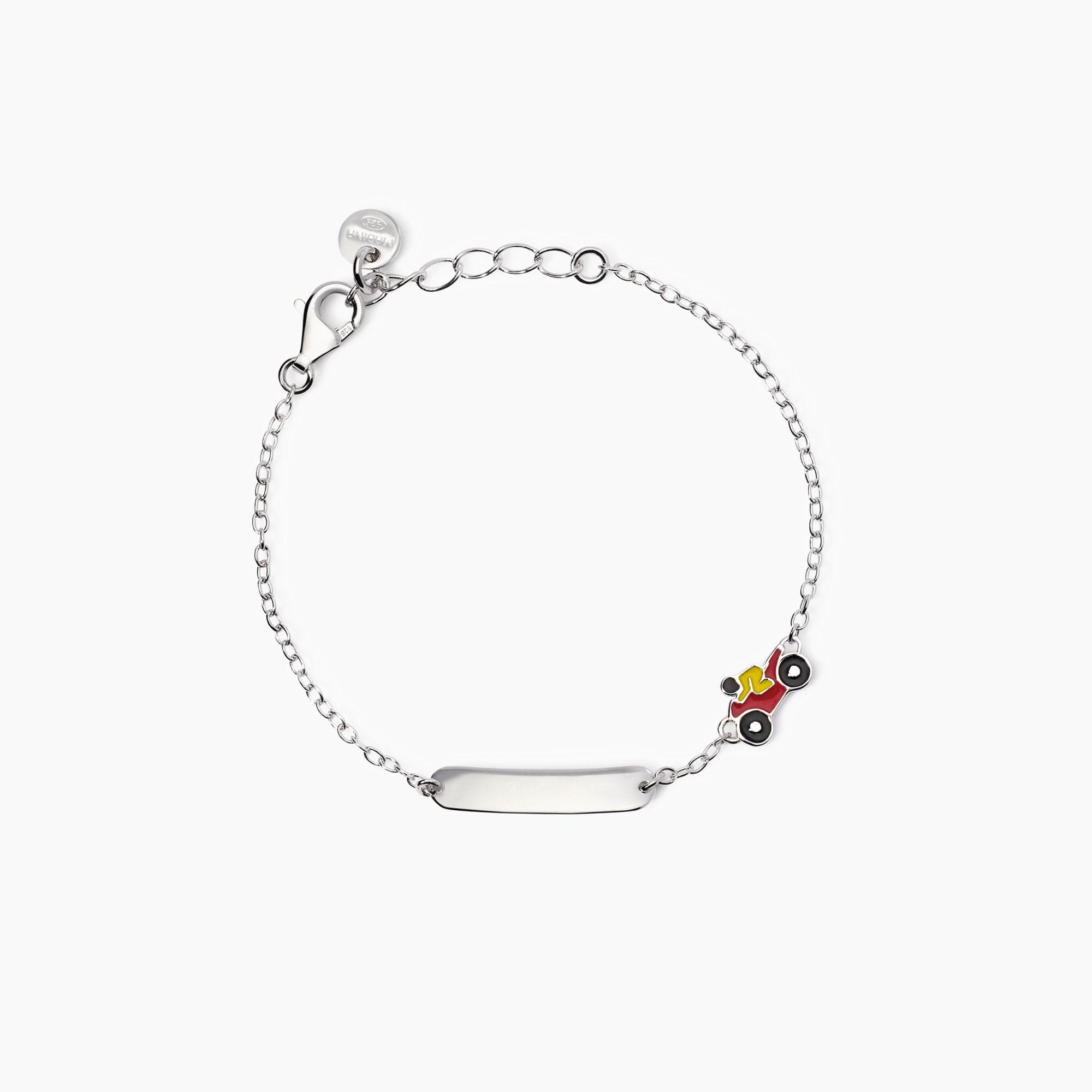 Bracciale Bambino Mabina Moto-Tag con Targhetta Incidibile e Moto