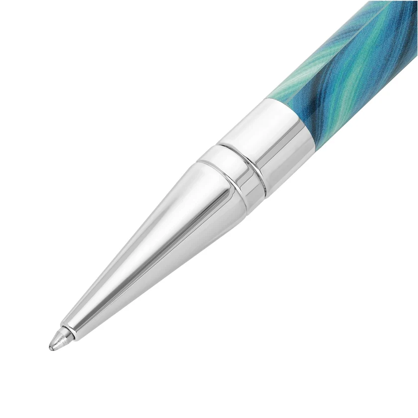 Penna a Sfera Dupont Initial Blu Finitura Cromata