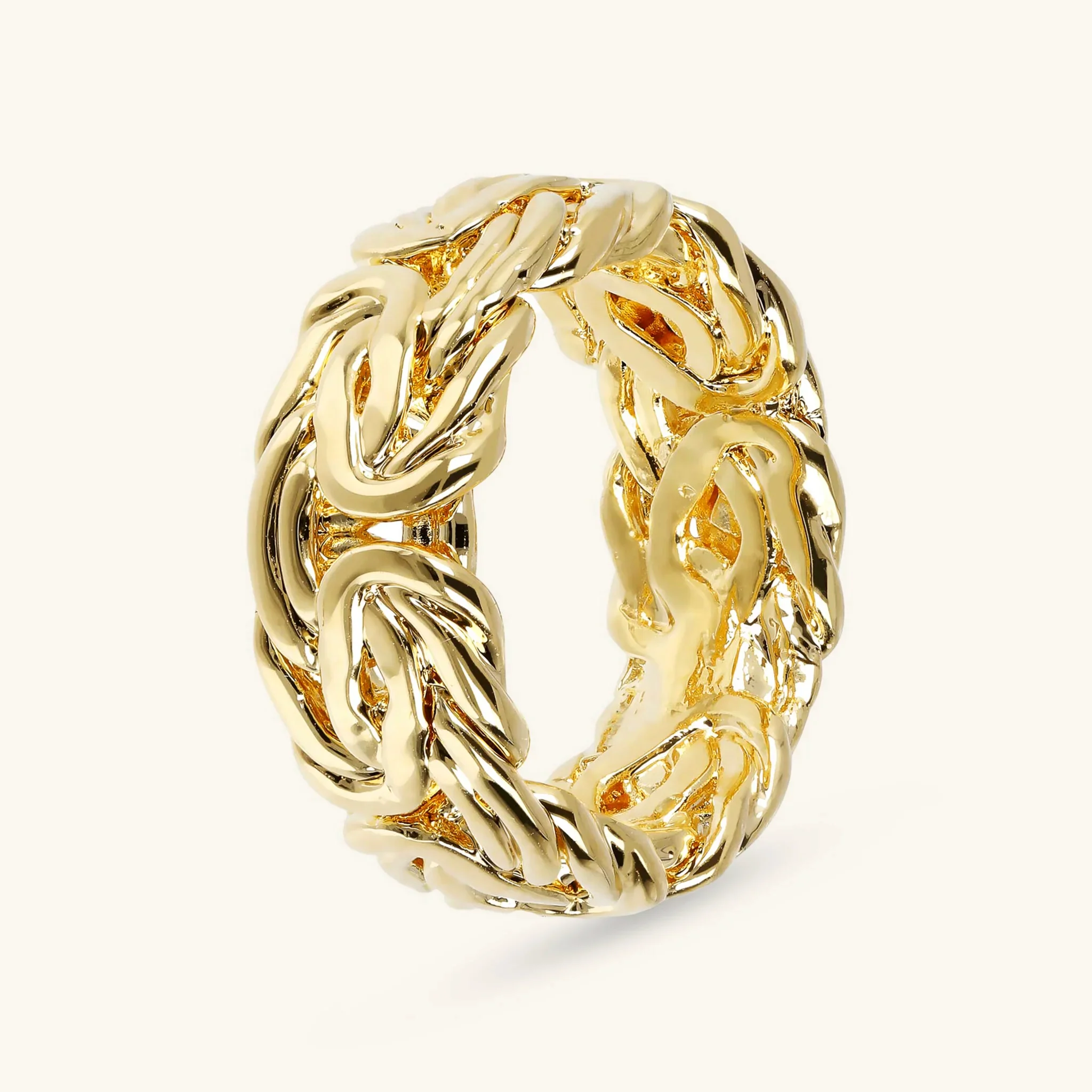 Anello Donna Etrusca a Fascia Catena Bizantina 
