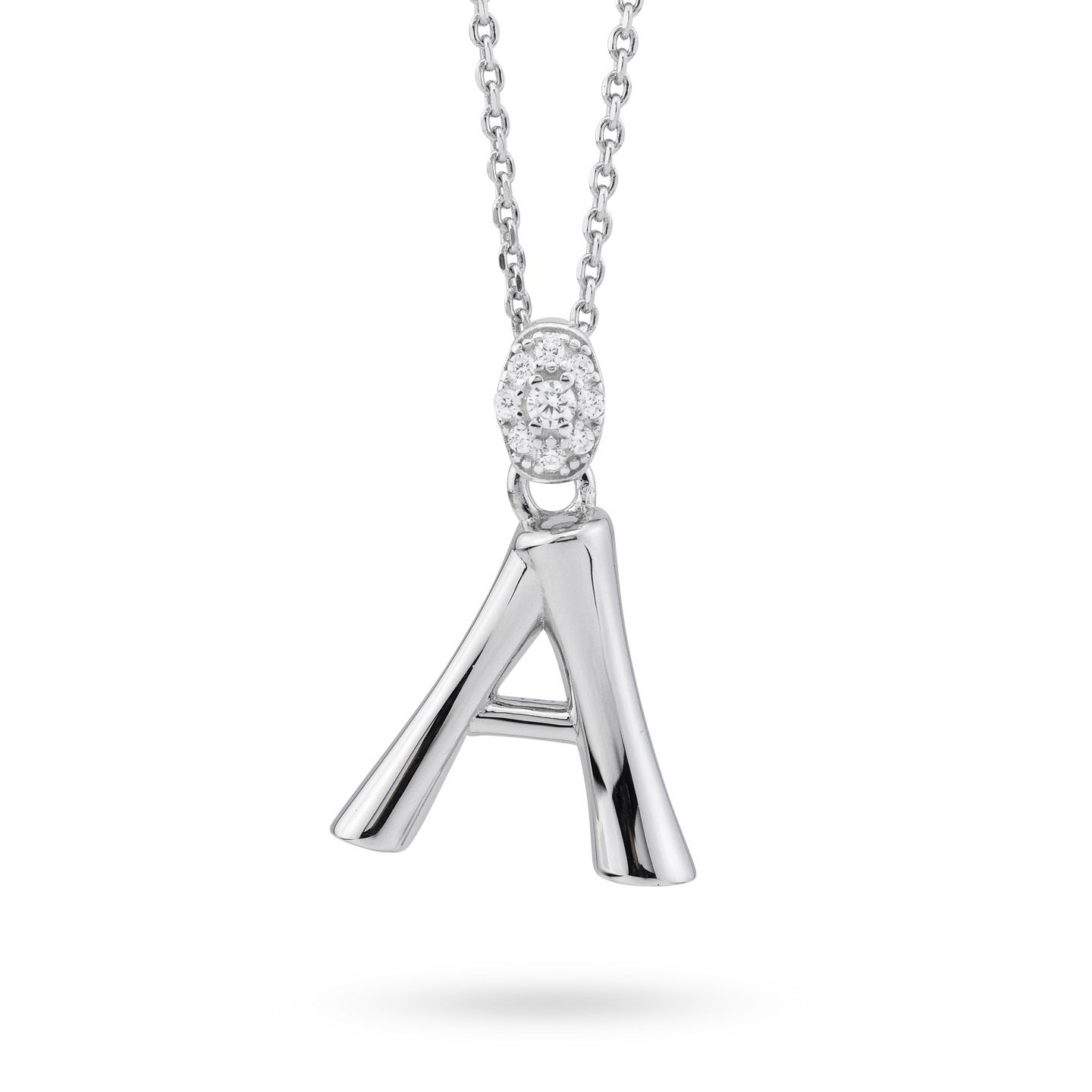 Collana Donna Boccadamo con Lettera A Pendente e Zirconi