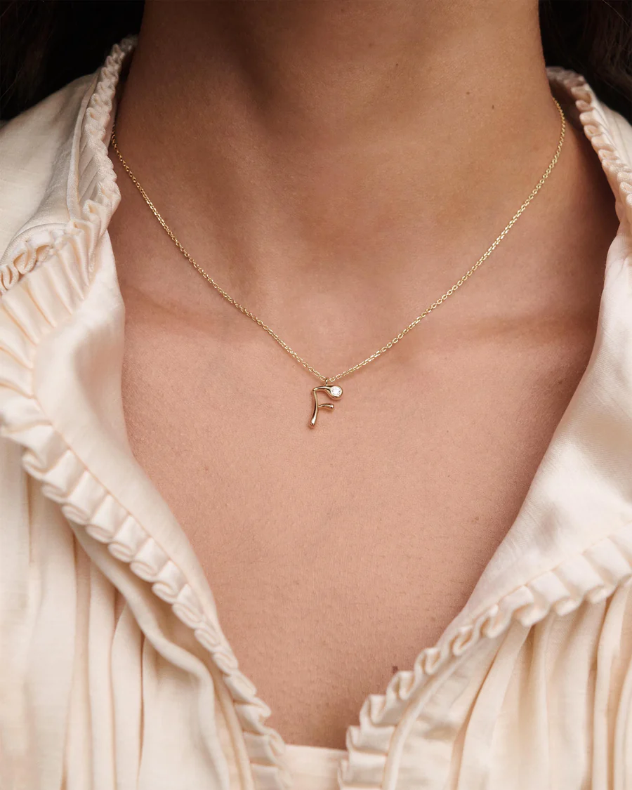Collana Donna Pdpaola con Pendente Iniziale F