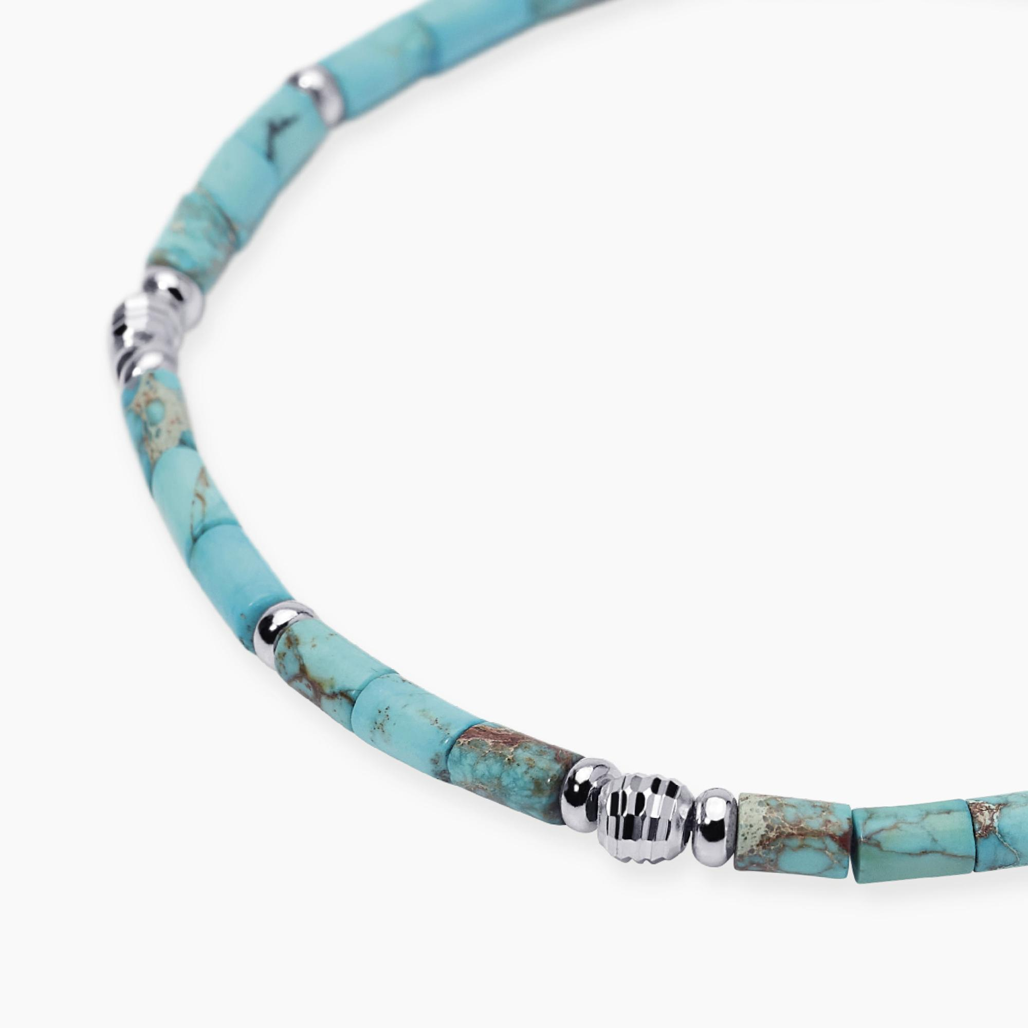 Bracciale Uomo Mabina Ibiza in Argento con Diaspro Turchese 