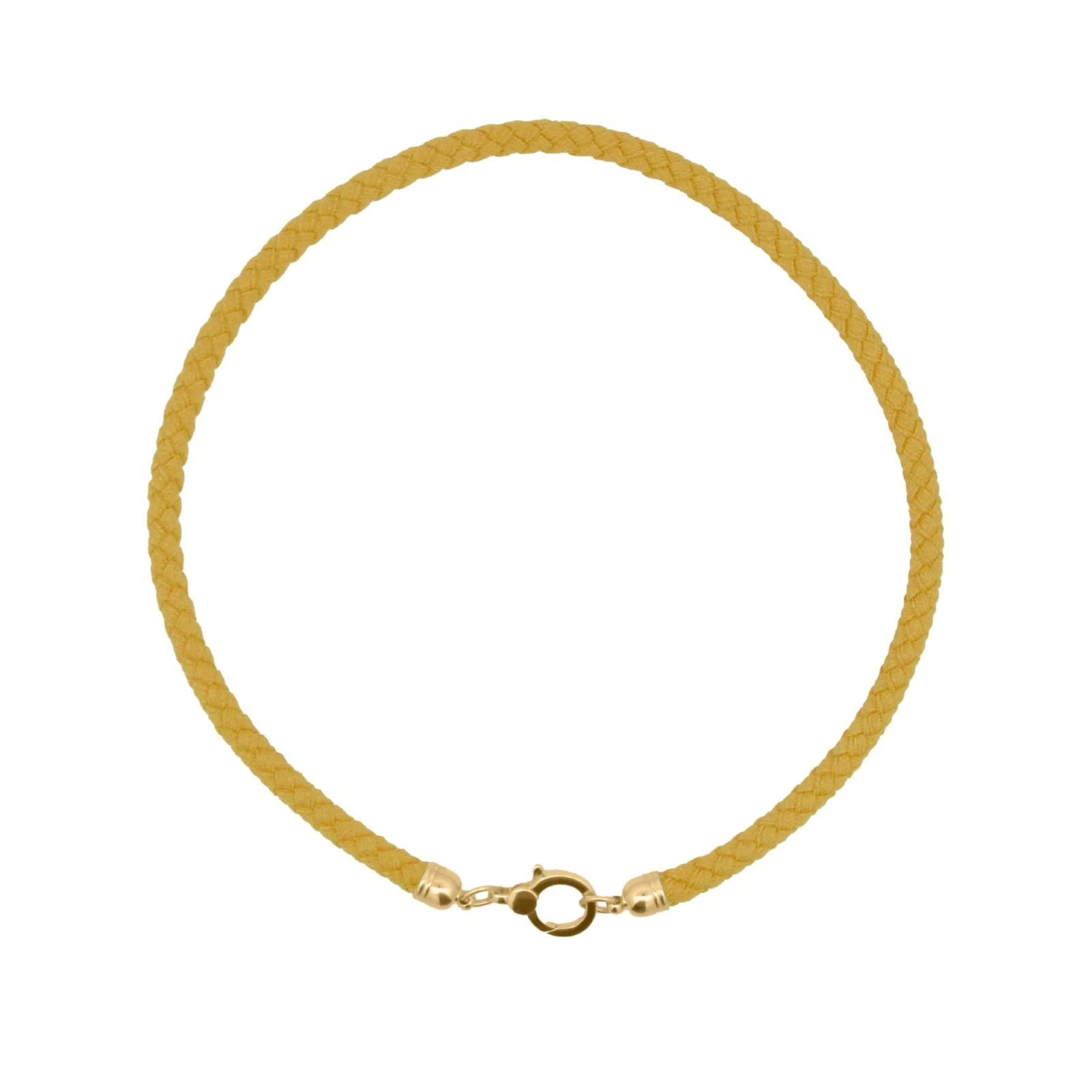Collana Rue Des Mille in Tessuto Giallo Senape 