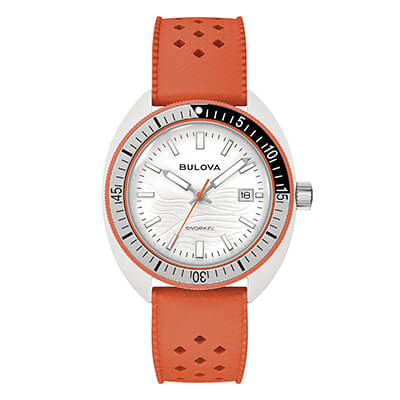 Orologio Uomo Bulova Snorkel al Quarzo con Quadrante Bianco 41 mm 