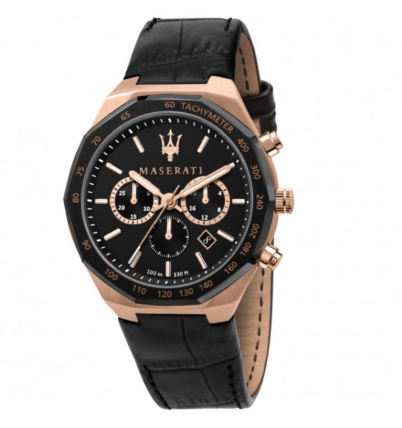 2413_21381_r8871642001_1 Orologio Uomo Maserati Stile al Quarzo con Quadrante Nero 45 mm