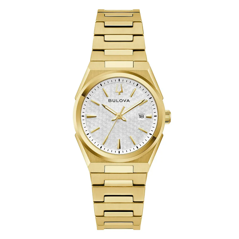 Orologio Donna Bulova Classics Lady al Quarzo con Quadrante Bianco 28 mm