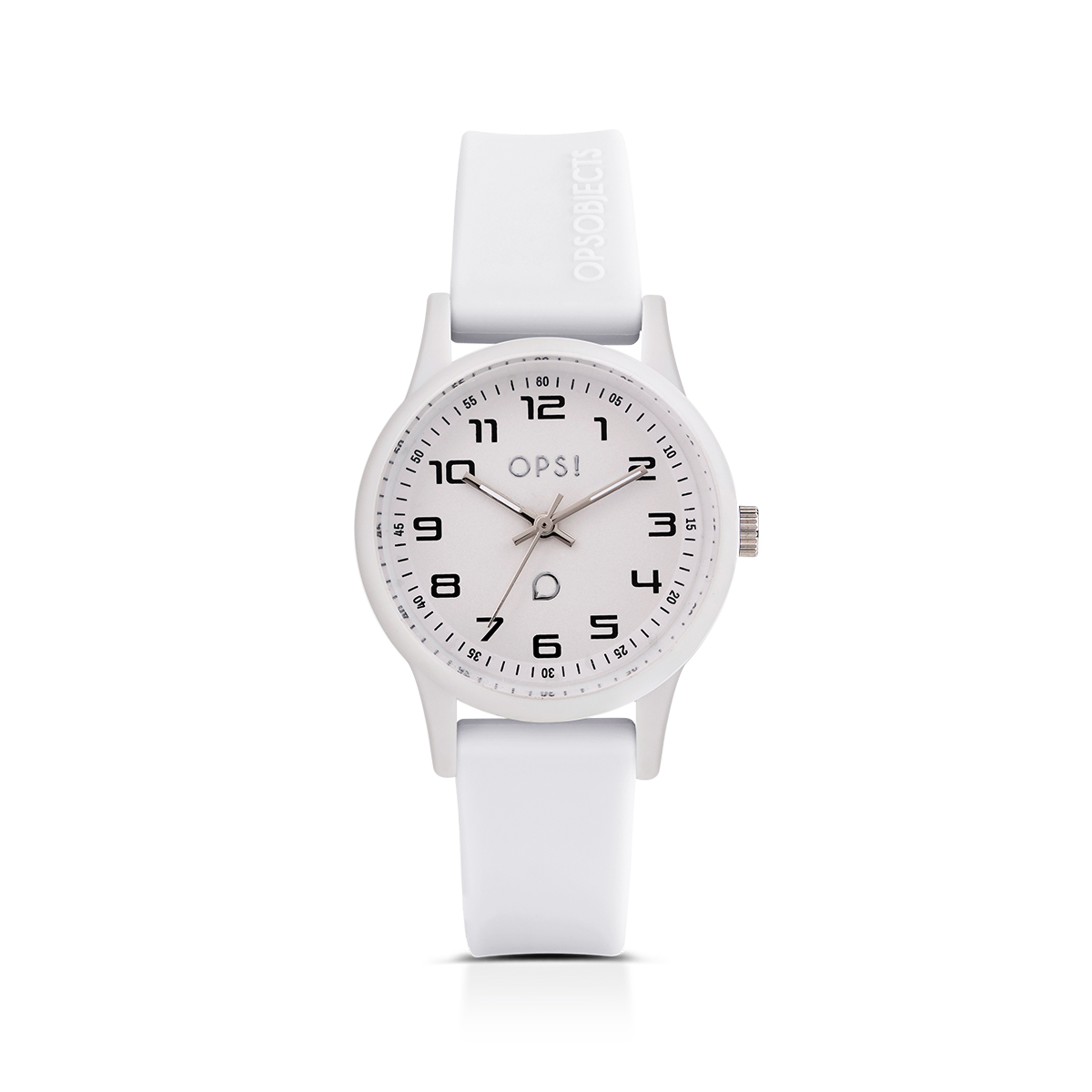 Orologio Unisex Ops Silicon Sport al Quarzo con Quadrante Bianco 31,5 mm 